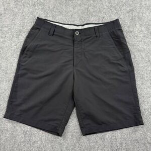 Under Armour Men's Golf Shorts Black Size 36 Flat Front Performance
